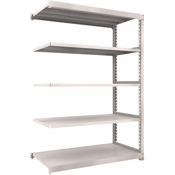 M5型 ボルトレス式スチール中量棚 高さ2100 連結型 免震樹脂ベース付 - TRUSCO