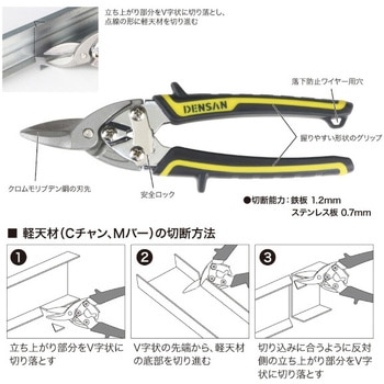 金切バサミ(ミニ) DENSAN(ジェフコム)