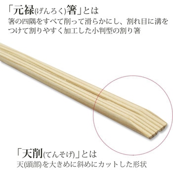 おもてなしの心 吉野杉 元禄天削箸 中村