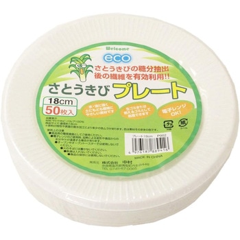 ECO さとうきび繊維 プレート 中村