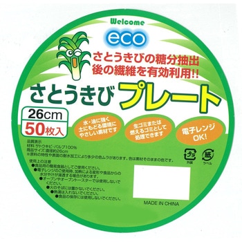 ECO さとうきび繊維 プレート 中村