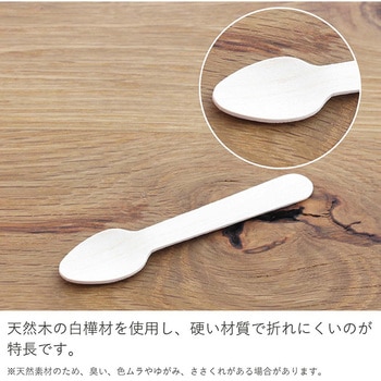 木製デザートスプーン未晒紙完封 中村