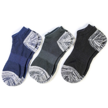 「Premium Mesh」ショート先丸靴下3足組ダーク ハヤシ (靴下)