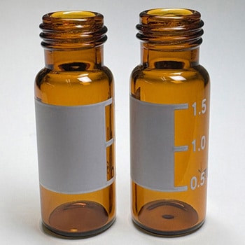 スクリューバイアル瓶 1.5mL ガラス ラベル付 アイデック