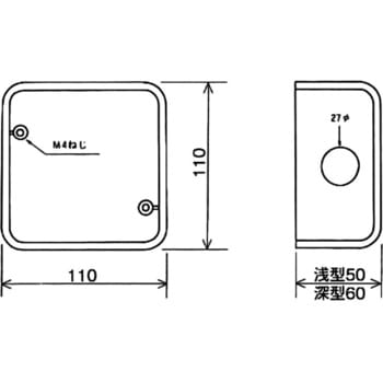 露出用 四角アウトレットボックス 伊藤電気製作所