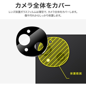 AQUOS R10 レンズ保護ガラスフィルム 「GLASS PREMIUM FILM」 高透過 約95% MSソリューションズ