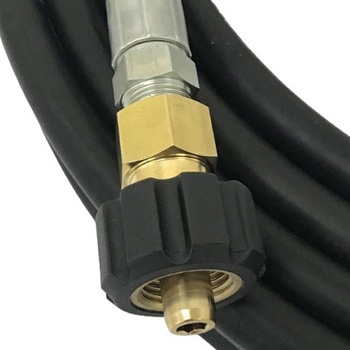 蔵王産業、スーパー、ホンダ、マキタ対応 3/8クイックカプラ付 高圧洗浄用ホース(軽量、柔軟タイプ)  口金具:ステンレス、クイックカプラ:真鍮 東洋国際