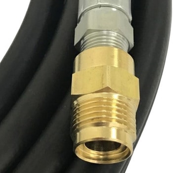 蔵王産業、スーパー、ホンダ、マキタ対応 3/8クイックカプラ付 高圧洗浄用ホース(軽量、柔軟タイプ)  口金具:ステンレス、クイックカプラ:真鍮 東洋国際