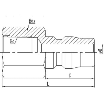 洗浄機、洗浄ホース、高圧ホース用 TSPタイプカプラ オネジ取付用ワンタッチカプラ プラグ 真鍮 東洋国際