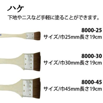 トール用筆 平はけ(赤毛) 日本紐釦貿易