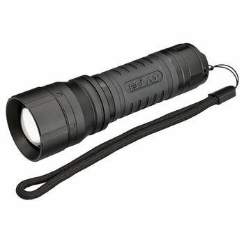 LEDズームライト290lmIPX4防水単4電池式ラバーグリップ オーム電機