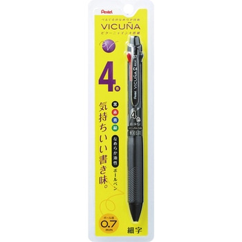 4色ボールペン ビクーニャ 0.7mm パック入 ぺんてる