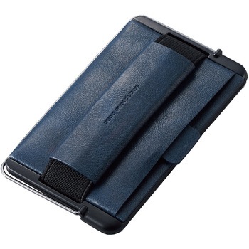 P Stblcnv スマホバンド スマホベルト 貼り付けタイプ レザー 落下防止 カード収納 スタンド おしゃれ エレコム ネイビー P Stblcnv 通販モノタロウ