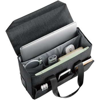 トートバック ボックス型収納 ビジネスバック テレワーク 大容量 蓋付き 収納 ハンドル付き 保管 エレコム キャリングバッグ 通販モノタロウ Bm Obbt01bk