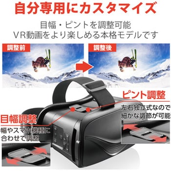 Vrゴーグル スマホ Bluetooth コントローラー 一体型 充電式 動画鑑賞 4 0 6 5インチ スマートフォン ブラック エレコム Vrゴーグル 通販モノタロウ Vrg Bt02bk