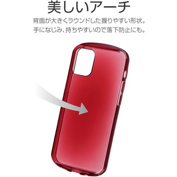 iPhone 12 mini 耐衝撃ソフトケース「CLEAR Round」 ストラップホール付 LEPLUS