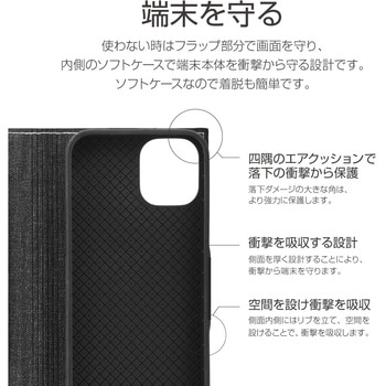 iPhone 12 mini 薄型PUレザーフラップケース「PRIME」 手帳型 耐衝撃 スタンド機能 ストラップホール付 LEPLUS