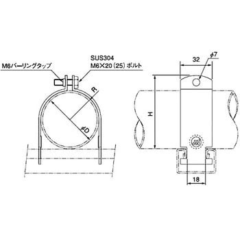 ハンガーサドル ドブ HDZ35 南電機