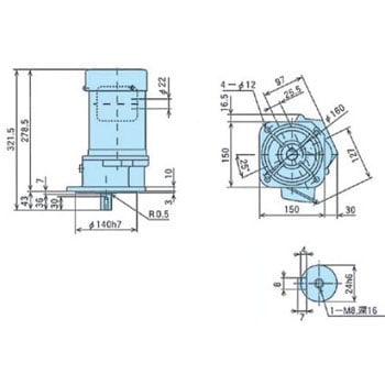 GAV24-040-20A 200V ギヤモータ GAシリーズ(立型フランジ取付け)単相 200V 1台 日立産機システム 【通販モノタロウ】