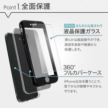 iPhone SE(第2~3世代)/8/7/6s360度保護ケース&マットガラス OWLTECH