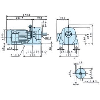 GA48-750-10 400V ギヤモータ GAシリーズ(横型脚取付け)400V 1台 日立産機システム 【通販モノタロウ】