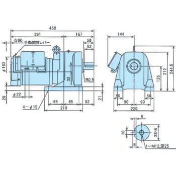 ギヤモータ GAシリーズ(横型脚取付け)ブレーキ付 200V