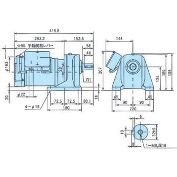 ギヤモータ GAシリーズ(横型脚取付け)ブレーキ付 400V