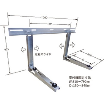 J Kz エアコン架台 エアコンキーパー 金属製壁面用 1セット Jappy 通販サイトmonotaro