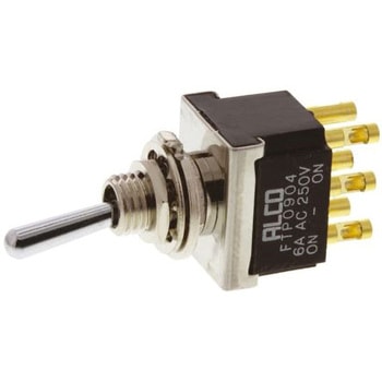 TE Connectivity ロッキングトグルレバースイッチ On-(On) DPDT パネルマウント 6 A @ 250 V ac TE Connectivity Japan(旧:TYCOELECTRONICS(タイコエレクトロニクス))