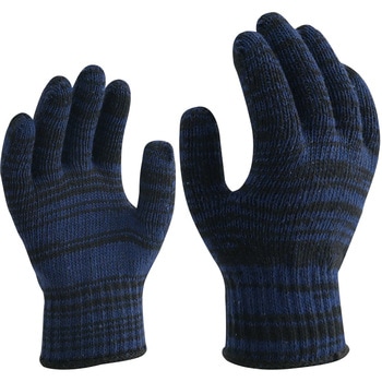 杢軍手ブラック×ネイビー2本編 ACE GLOVE(エースグローブ)