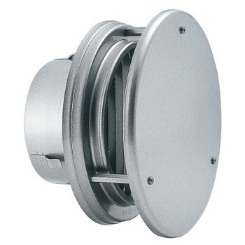 丸型防風板付縦ガラリ換気口 防火ダンパー付 WD-Tタイプ バクマ工業