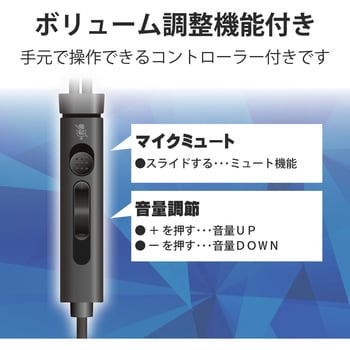 HS-EP15UBK ヘッドセット 両耳 有線 イヤホン マイクアーム 付 USB