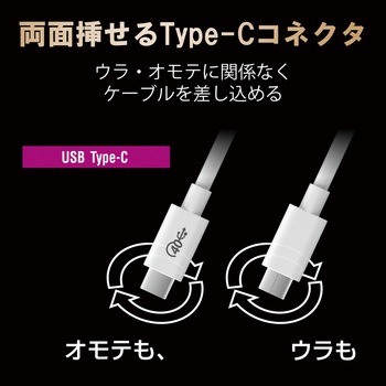 USBケーブル タイプCケーブル C-C PD対応 3重シールドケーブル 80cm エレコム