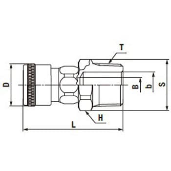 60SM STEEL NBR ハイカプラ ソケット(メネジ取付用)60SM 日東工器 お