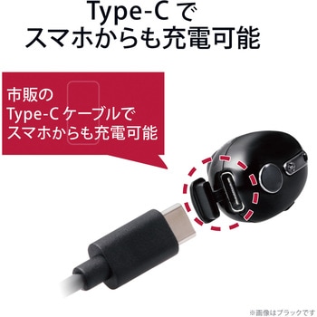 ヘッドホン ヘッドセット マイク付き 無線 Bluetooth ワイヤレスイヤホン 片耳 小型 連続通話最大5時間 USB Type-C端子 エレコム