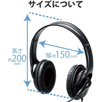 ヘッドセット Φ40mmドライバー 両耳 4極+変換ケーブル 簡易パッケージ