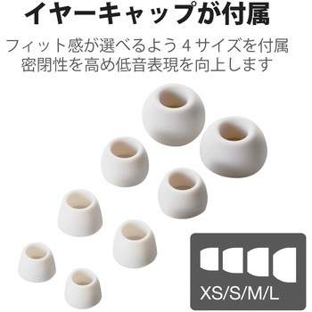 ステレオイヤホン カナル型 Φ3.5mm マイク付 10.0mmドライバー エレコム