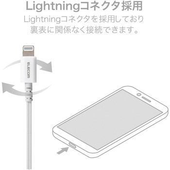 ステレオイヤホン カナル型 Lightning マイク付 9.2mmドライバー 巻取 エレコム