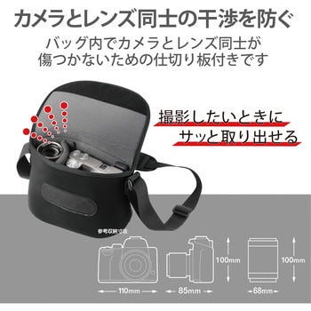 カメラバッグ ショルダーバッグ ミラーレス一眼 デジタル一眼 軽量 交換用レンズ収納付き ” GRAPH GEAR ” エレコム