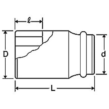 PT-846L インパクト用ディープソケット 1個 トップ工業 【通販サイト