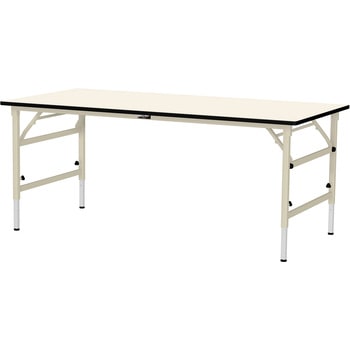 軽量作業台/耐荷重150kg_折りたたみ高さ調整H600～900_ポリエステル天板_ワークテーブル 山金工業