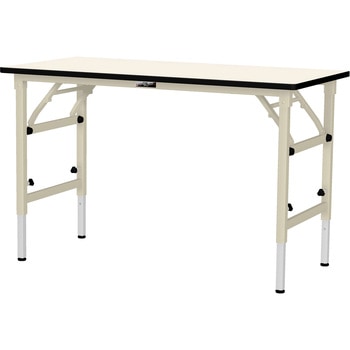 軽量作業台/耐荷重150kg_折りたたみ高さ調整H600～900_ポリエステル天板_ワークテーブル 山金工業