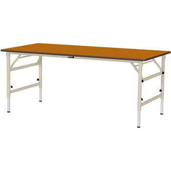 軽量作業台/耐荷重150kg_折りたたみ高さ調整H600～900_ポリエステル天板_ワークテーブル 山金工業