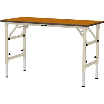 軽量作業台/耐荷重150kg_折りたたみ高さ調整H600～900_ポリエステル天板_ワークテーブル 山金工業