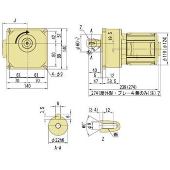 プレストNEOギヤモータ(三相200V・屋外形) 住友重機械工業 ギヤード