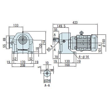 住友重機械工業 ZNFM009-1160-CA-B-25 フランジ取付 ブレーキ付 単相