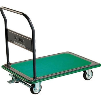 固定ハンドルタイプ プレス製運搬車 ブレーキ付 TRUSCO