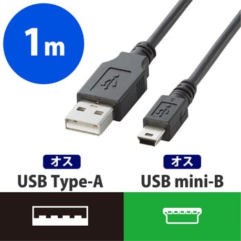 USBケーブル A-miniB USB2.0 タブレット エレコム マイクロUSBケーブル