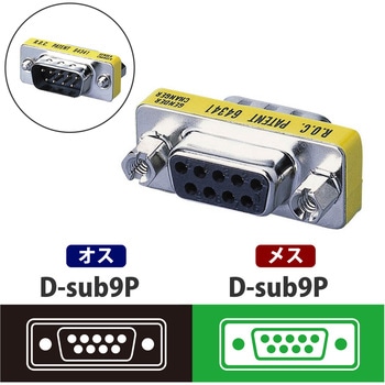 D-subコネクタ 9ピン 小型アダプタ 延長 エレコム
