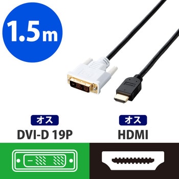CAC-HTD15BK HDMI変換ケーブル DVI(18ピン+1ピン)-HDMI ディスプレイ